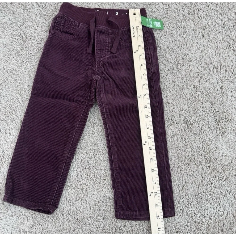 Baby Gap Pants‎ 2 Years (30-33lbs) Burgundy Corduroy Original Pull-on Pants NWT